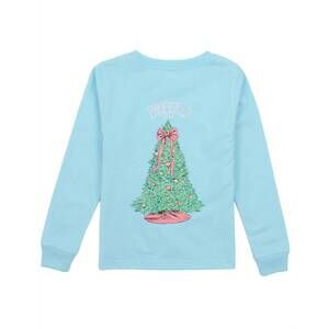 NEW PROPERLY TIED girl's merry and bright long sleeve tee in powder blue